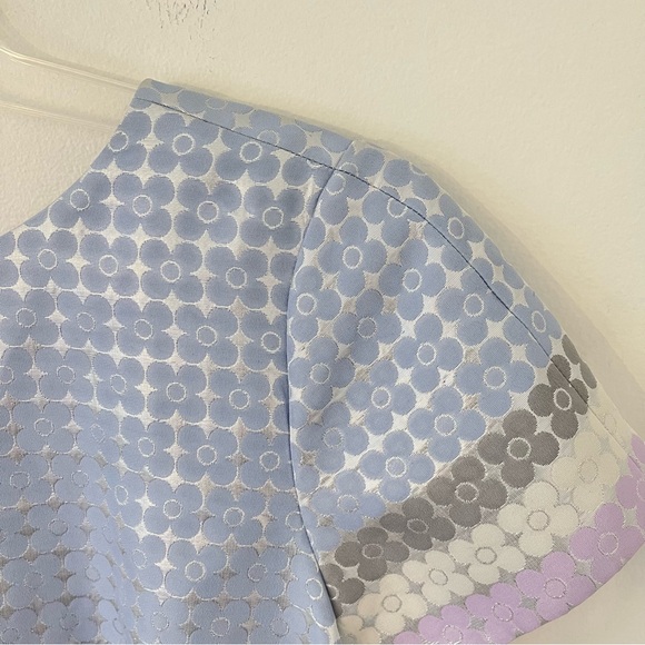 Sara Campbell Retro Style Floral Shimmery Sheath Dress Pastel Color (F1) - Picture 3 of 15